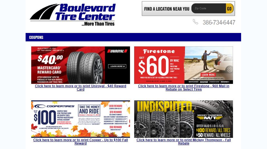 Boulevard Tire Coupons