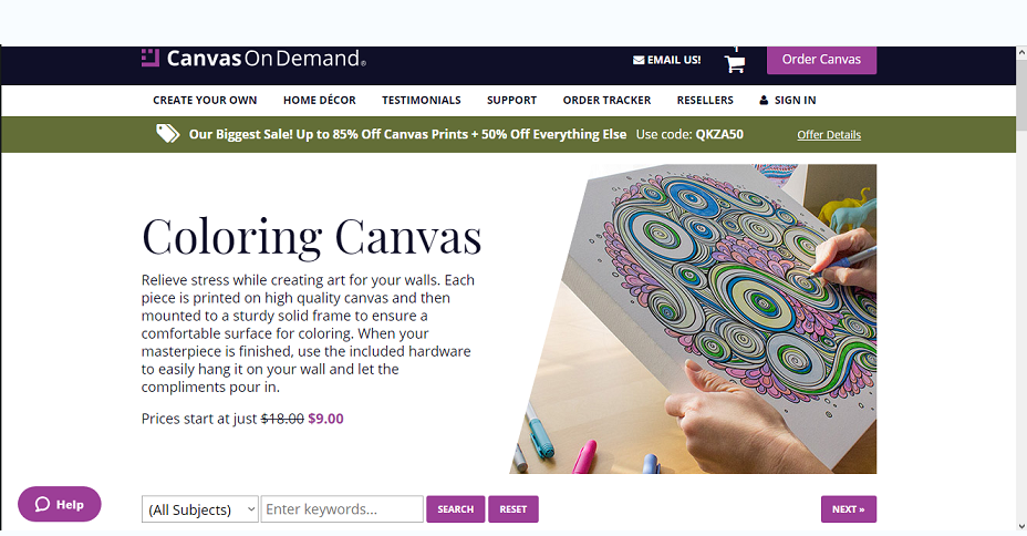 Canvas On Demand Coupons