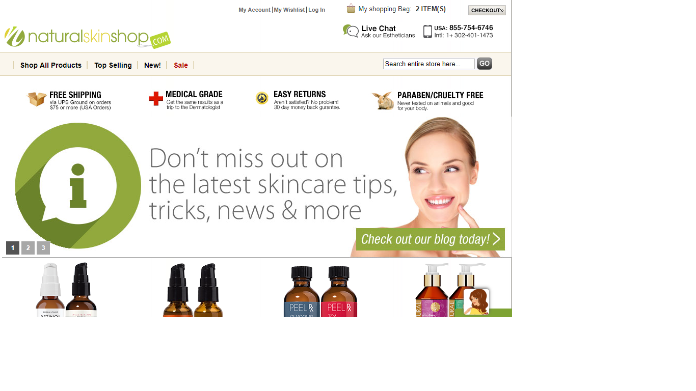 NaturalSkinShop.com Coupons